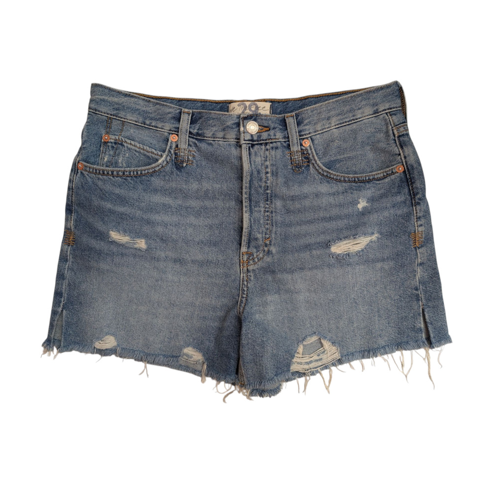 We The Free High Rise Distressed Button Fly Shorts